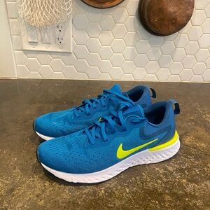 Nike Odyssey React Teal and Yellow Sneakers